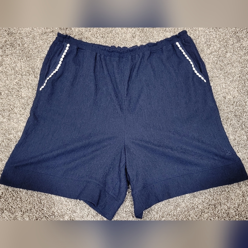 Cuddl Duds Navy Blue Pull on Shorts Size L